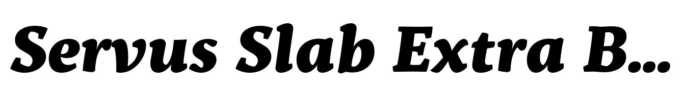 Servus Slab Extra Bold Italic